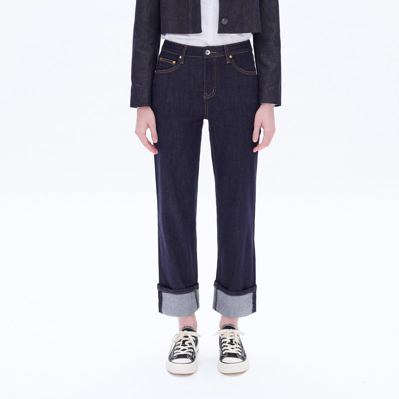 BYT5182 HR Straight Leg Jean - Dark