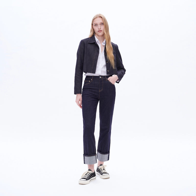 BYT5182 HR Straight Leg Jean - Dark