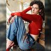 BYW8254 Embroidered Jean - Med. Blue