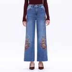BYW8254 Embroidered Jean - Med. Blue