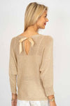 Back Bow Detail Top - Gold