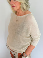Back Bow Detail Top - Beige