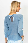 Back Bow Detail Top - Blue