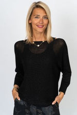 Back Bow Detail Top - Black
