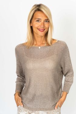 Back Bow Detail Top - Taupe