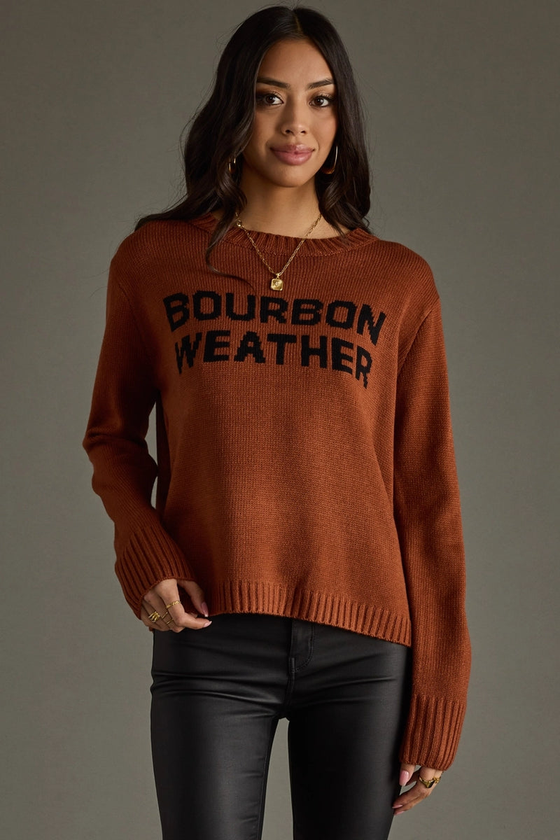Bourbon Weather Sweater - Rust/Black