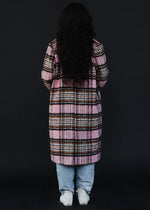 Run the World Plaid Coat - Pink/Brown