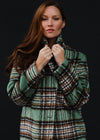 Central Park Plaid Coat - Green/Brown