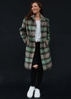 Central Park Plaid Coat - Green/Brown