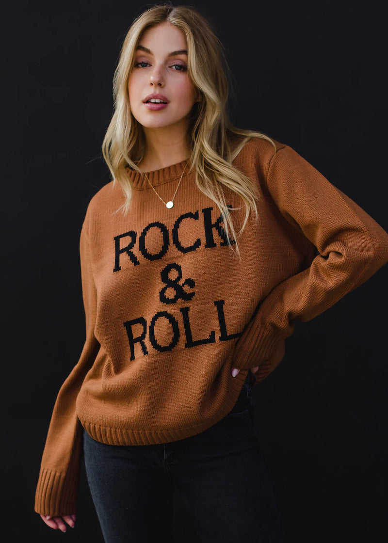 Rock & Roll Sweater - Brown