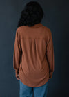 Mindi Button-Down Top - Brown