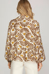 Collared Button-Down Top - Lt. Mocha