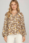 Collared Button-Down Top - Lt. Mocha