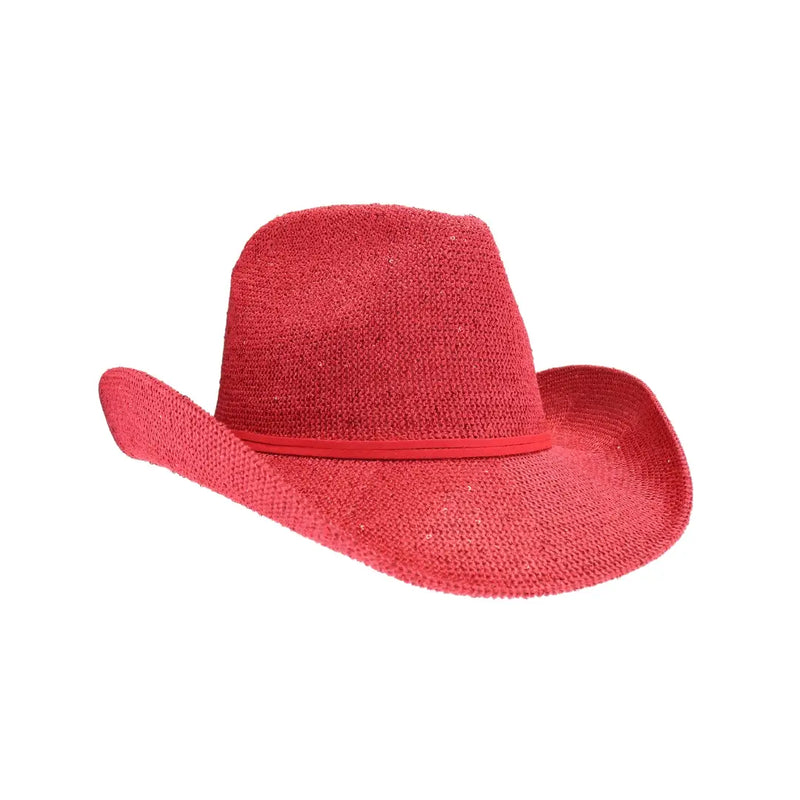 Sequin Cowboy Hat - Red