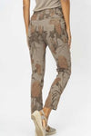 Floral Print Crinkle Jogger Pant - Taupe