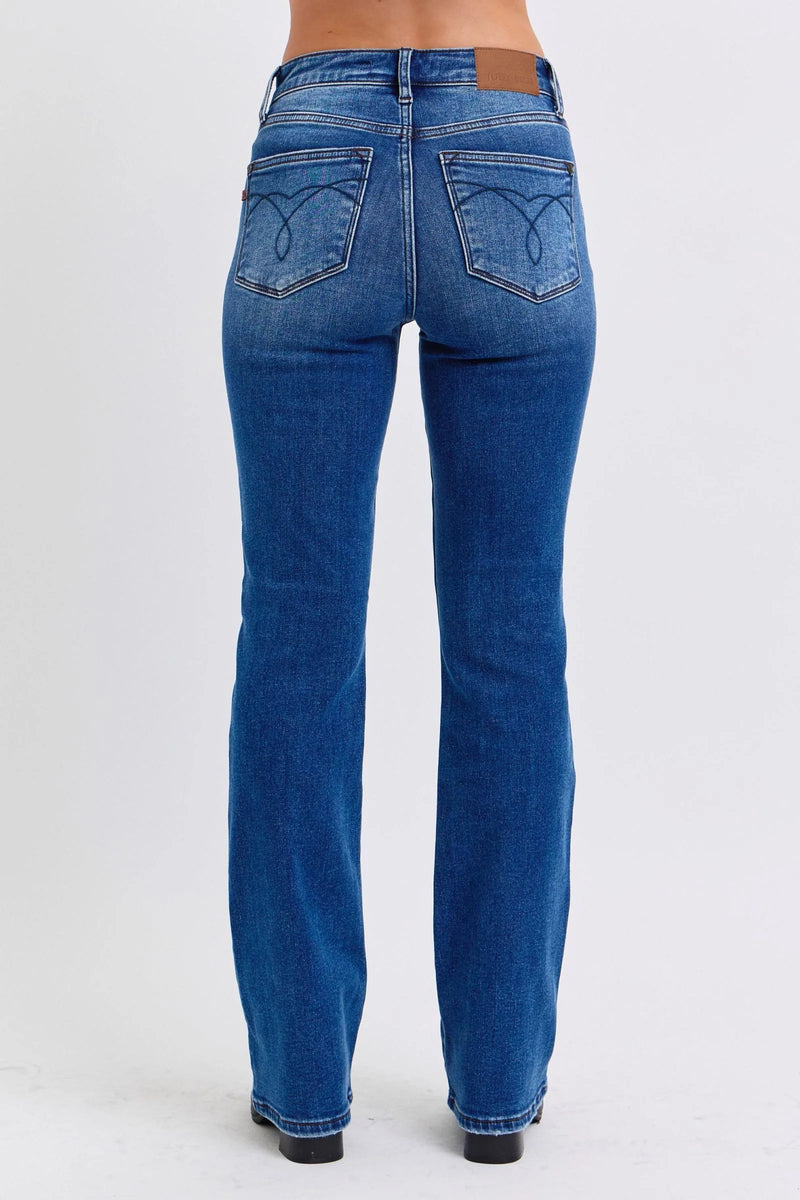 JB82621 - Mid Rise Thermal Bootcut Jean - Dk. Denim