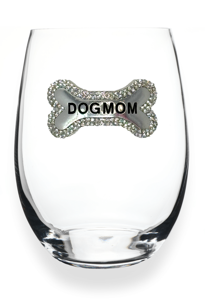 QJ Stemless Wine Glass - Dog Mom