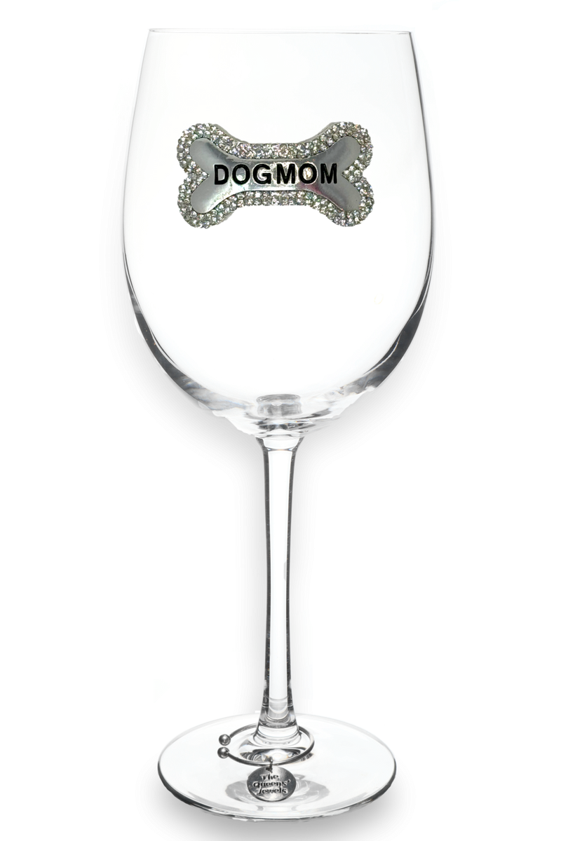 QJ Stemmed Wine Glass - Dog Mom