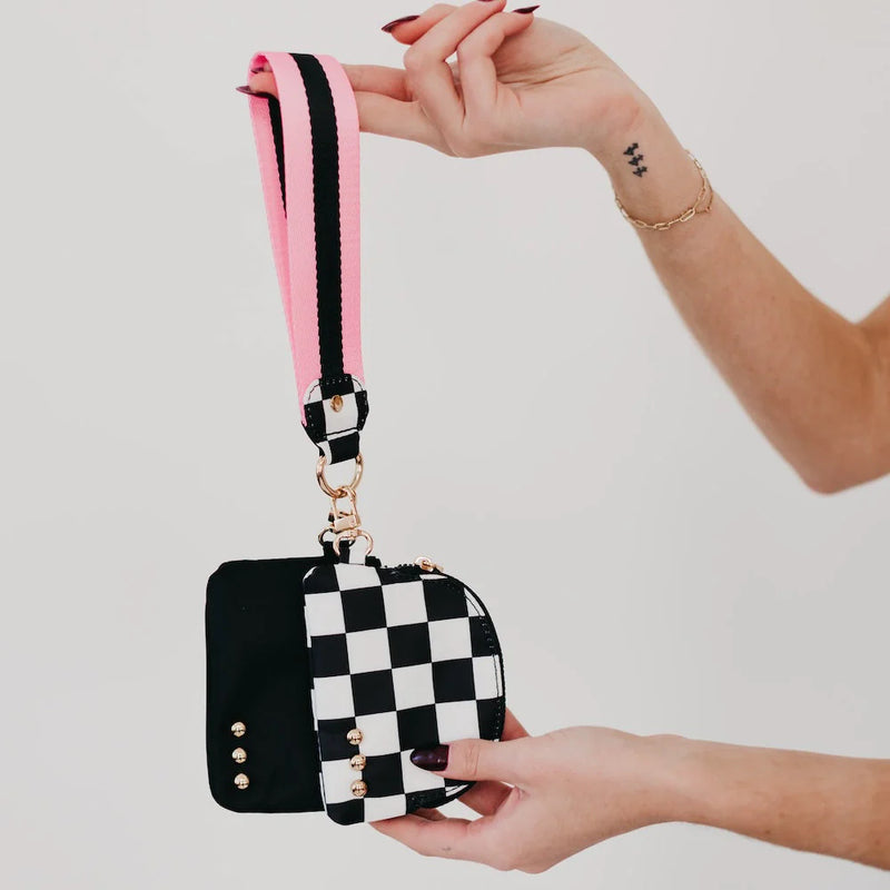 Dolly Dual Pouches - Black/Check