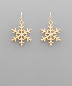 E512 - Rhinestone Center Snowflakes - Gold