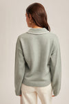 Embroidered Knit Polo Sweater - Winter Sage