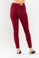 JB88760 Tummy Control Skinny Jean - Scarlet