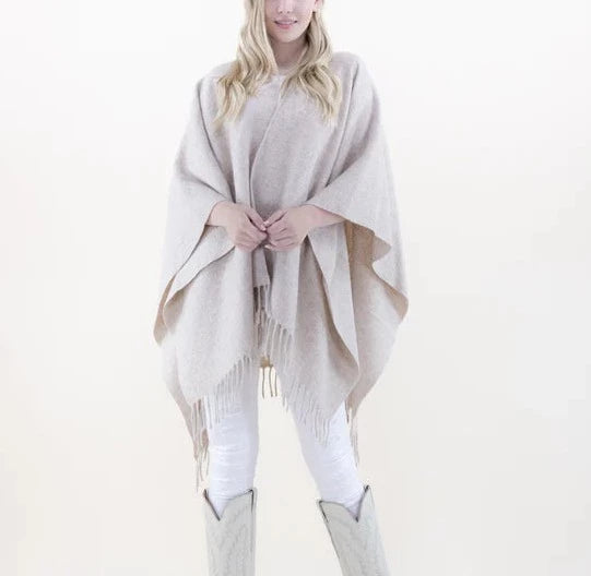 Heather Knit Wrap - Beige