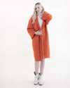 Inverted Seam Duster Sweater - Orange