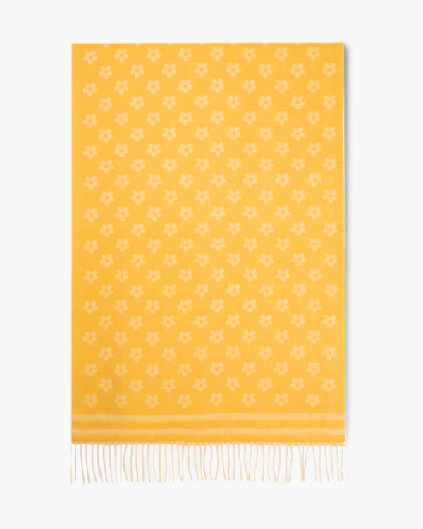 Petunia Striped Border Scarf - Gold