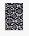 Geometric Squares Scarf - Black