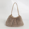 Faux Fur Handbag - Taupe