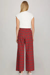 Flannel Plaid Lounging Pant - Red