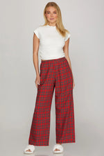 Flannel Plaid Lounging Pant - Red