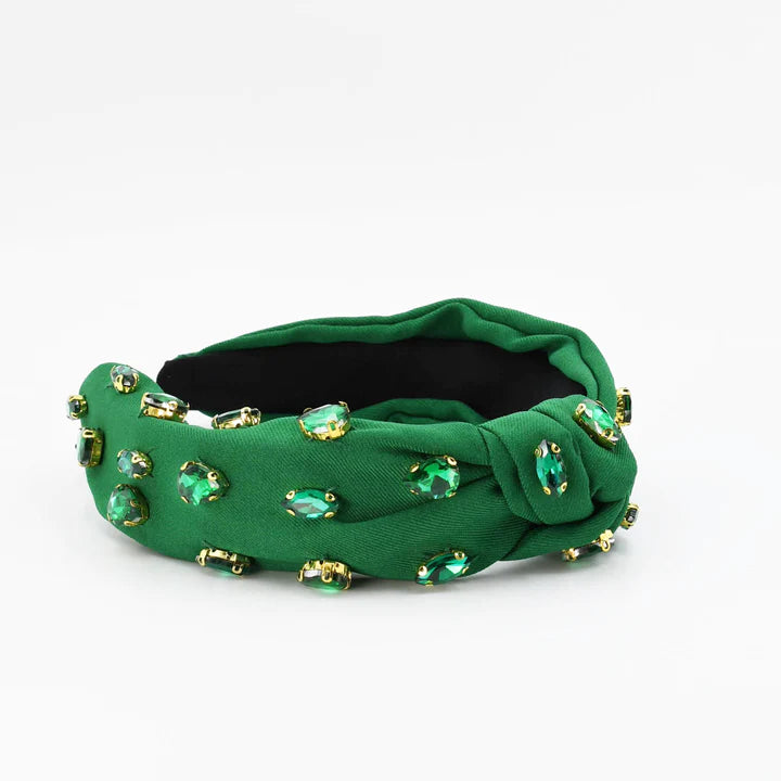 Emerald Rhinestone Headband - Emerald