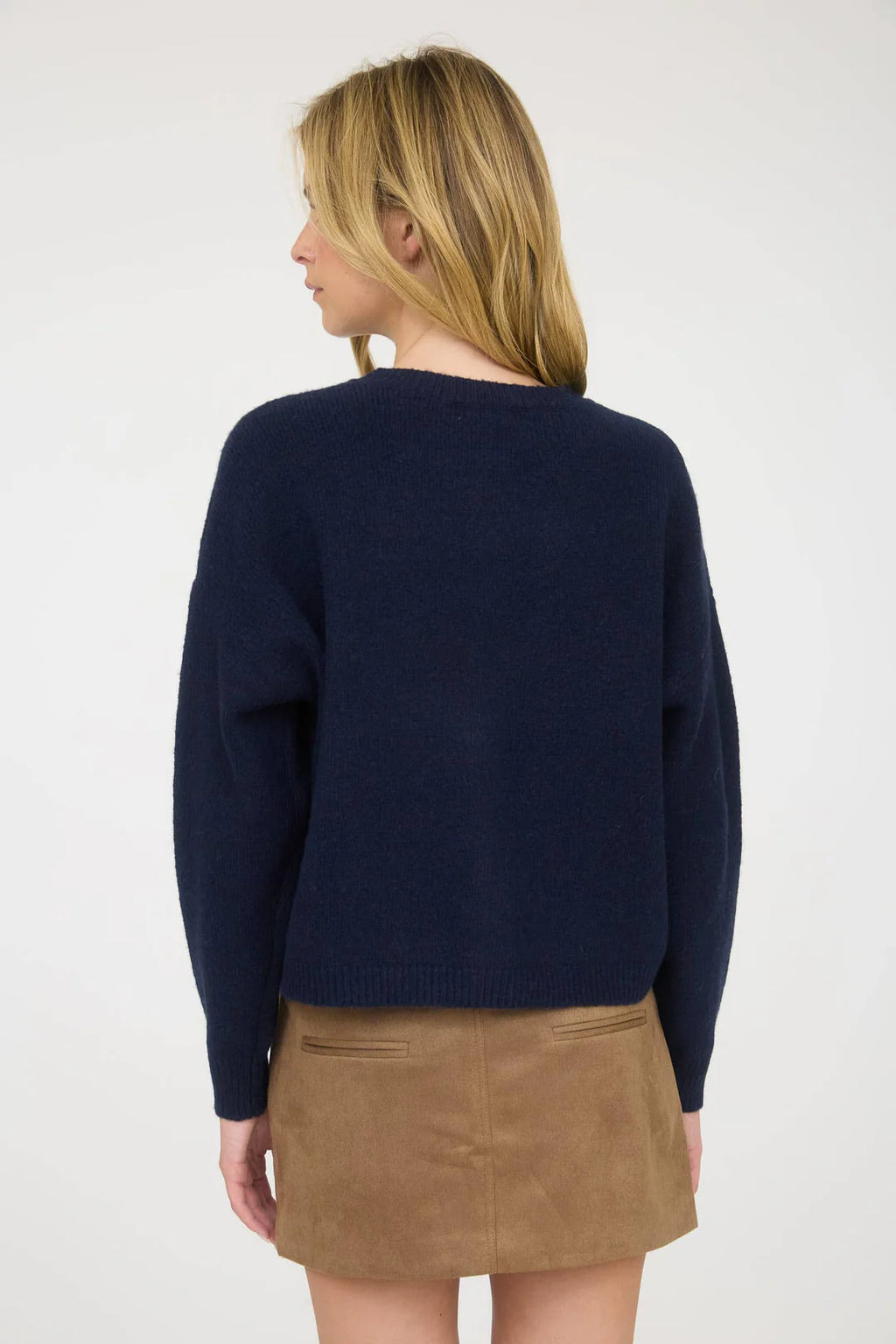 Horses Button-Down Cardigan - Navy