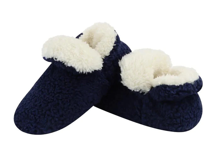 Sherpa Bootie Slippers - Navy