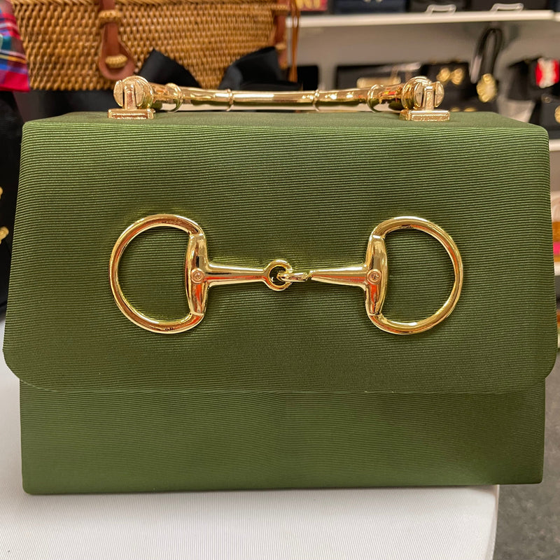 Green Lulu Gold Snaffle Handbag