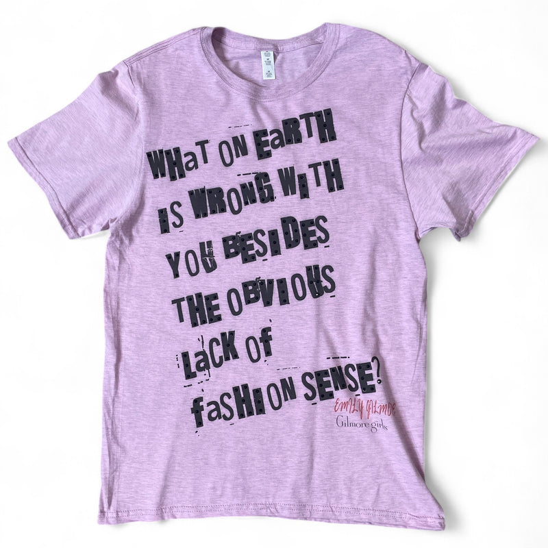 GG "Lack of Fashion Sense" Bling T-Shirt - Heathered Lilac