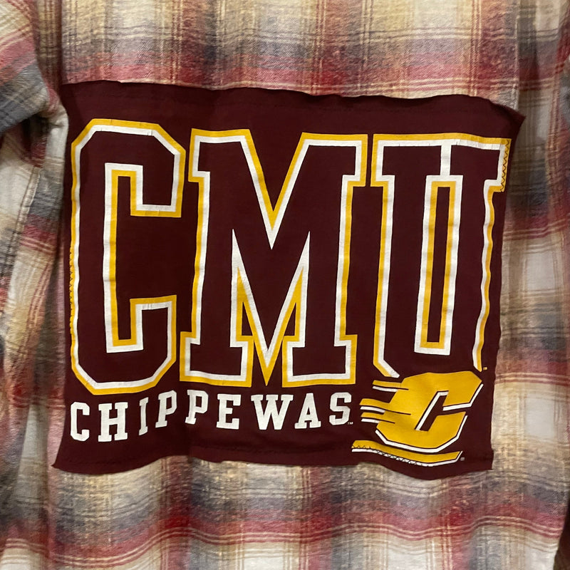 Graphic Back Flannel - "CMU" Letters