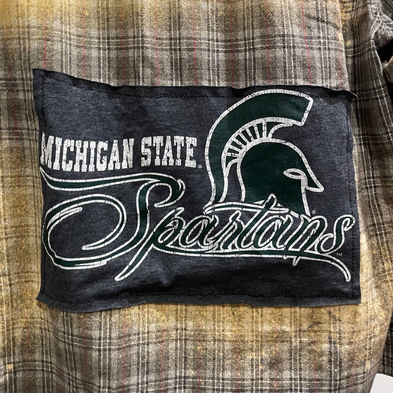 Graphic Back Flannel - MSU "Spartans" Logo