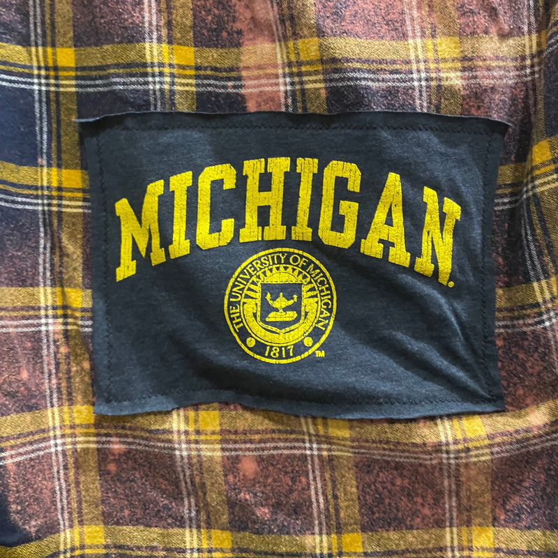 Graphic Back Flannel - U of M "Michigan"