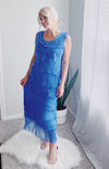 Full Length Silkiness Dress - Royal Blue