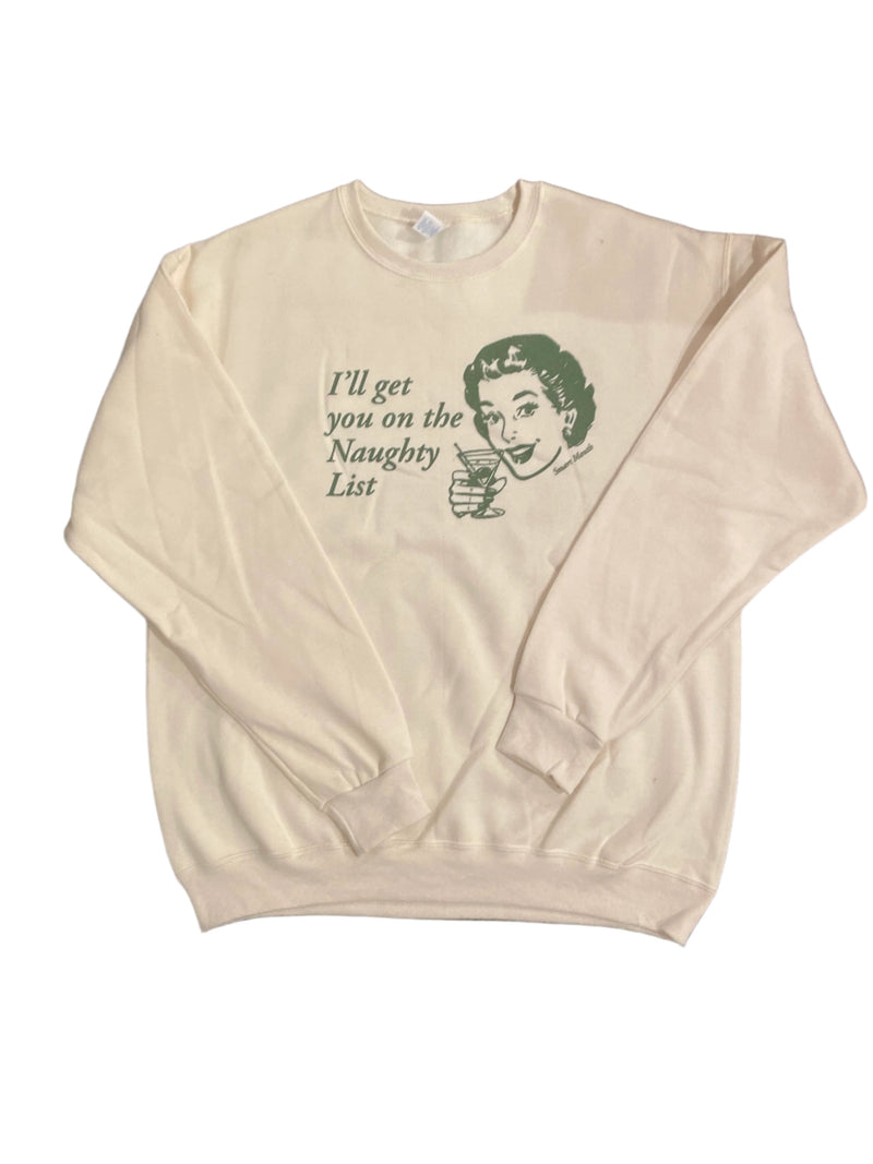 Naughty List Sweatshirt - Cream