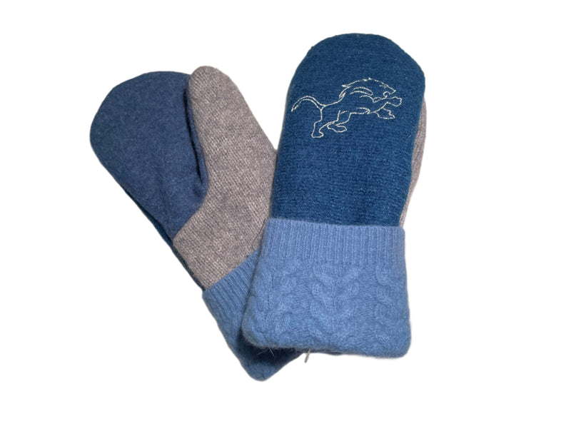 Wear-it-Again Wool Mittens - Detroit Lions