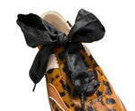 Wide Bow Ribbon Satin Shoelaces - Black