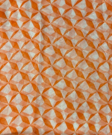 Crystalline Print Oblong Scarf - Peach