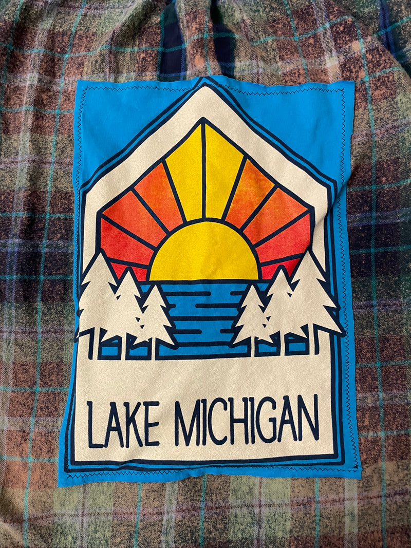 Graphic Flannel - Lake Michigan