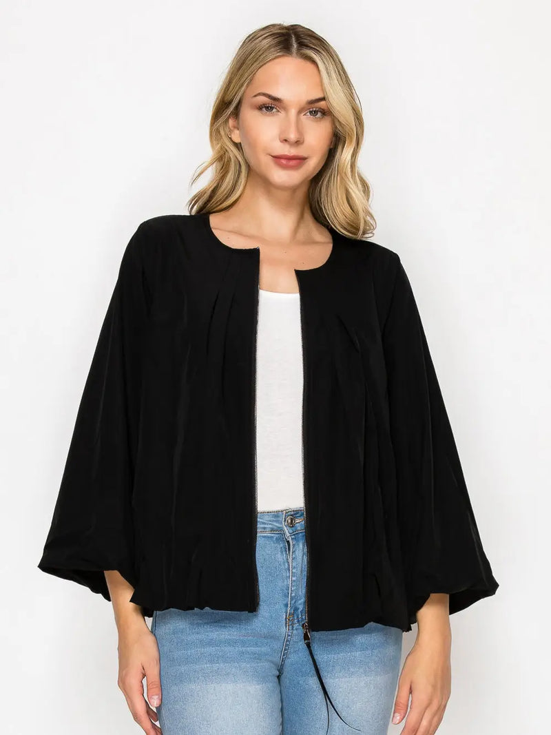 Jaylan Zip-Up Jacket - Black