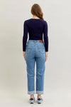 JB881003 HW Criss-Cross Boyfriend Jean - Med