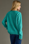 Jolly Crew Neck Sweater - Aqua Blue